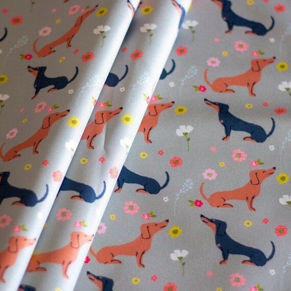 Canvas Dachshund Fabric