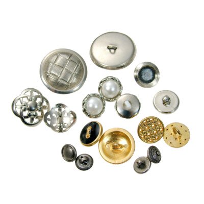 Decorative Metal Shank Buttons Collection