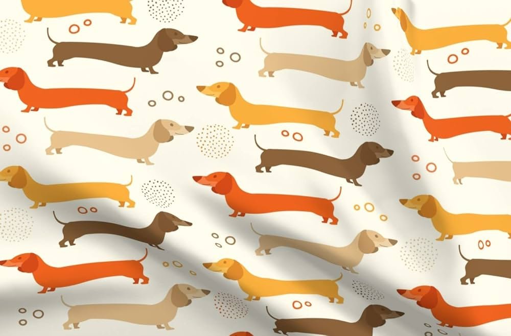 Fleece Dachshund Print Material