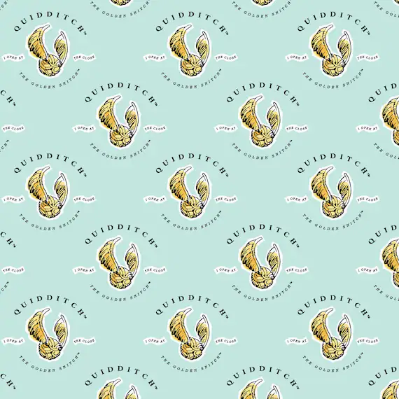 Golden Snitch and Quidditch Fabric