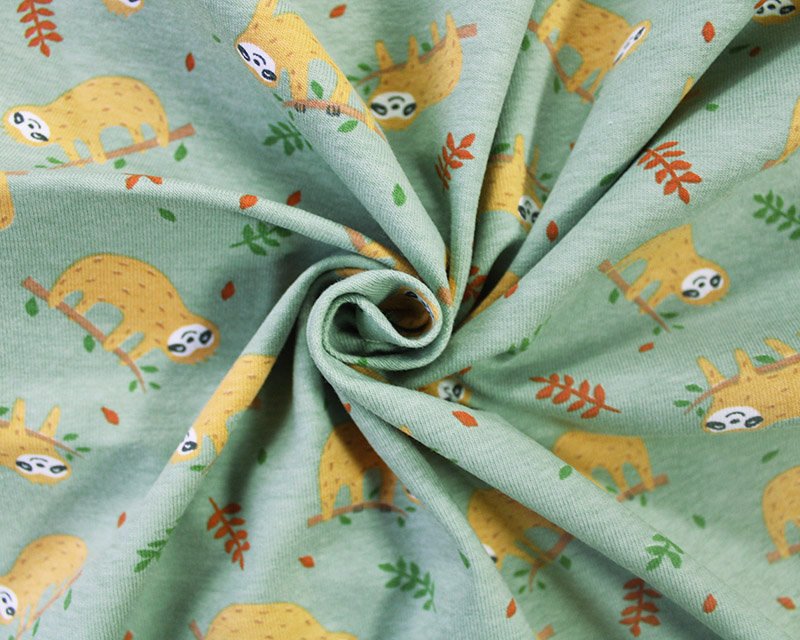 Hanging Sloth Cotton Quilting Fabric