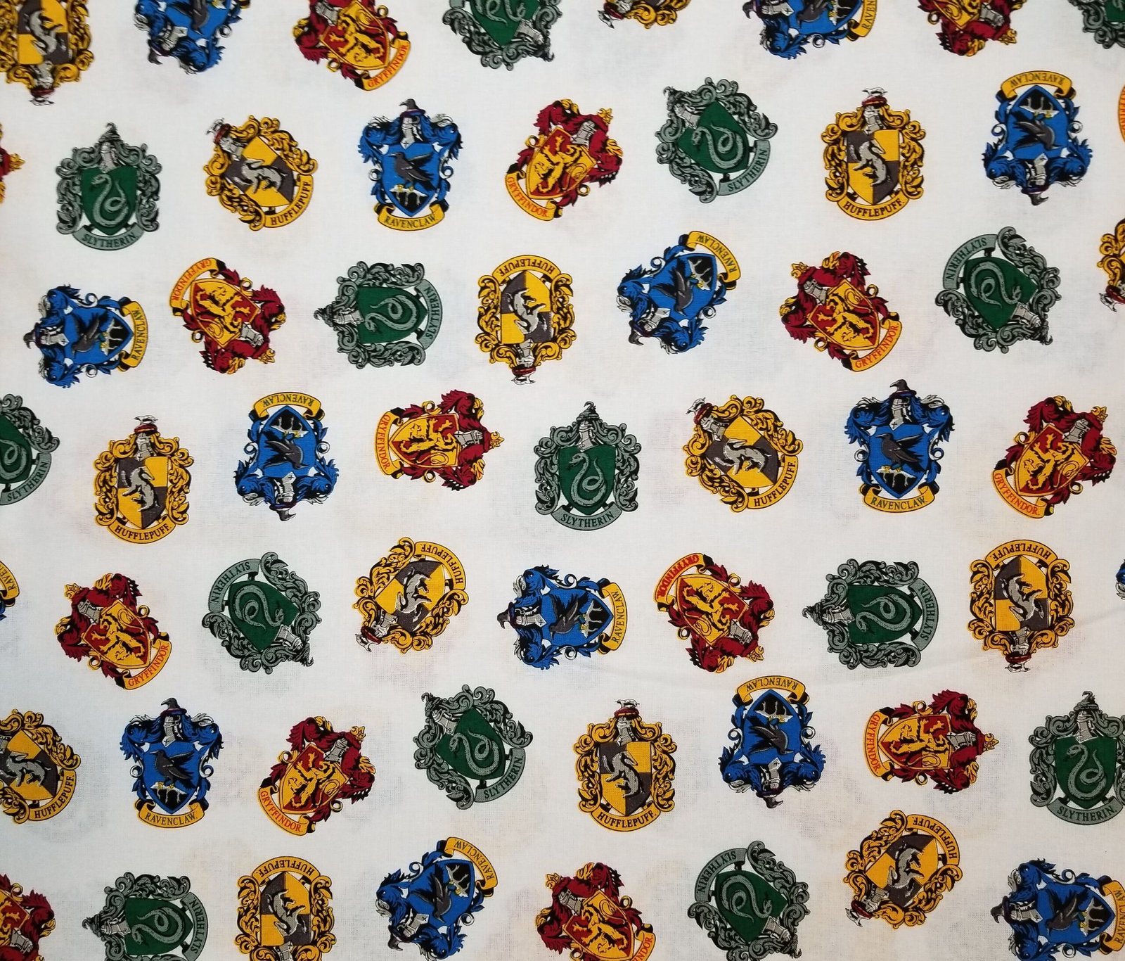 Hogwarts Houses Crest Cotton Fabric