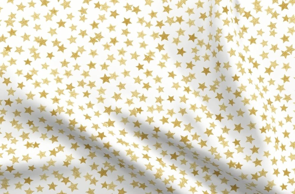 Holiday Gold Stars Quilting Cotton