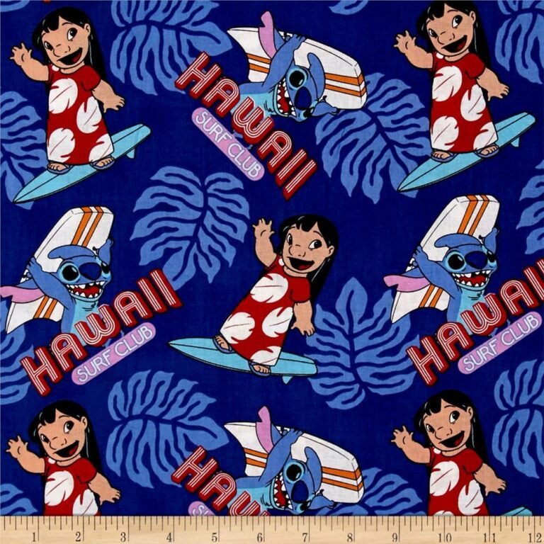 Lilo & Stitch Fabric - Hawaiian Disney Prints for Quilting and Crafts