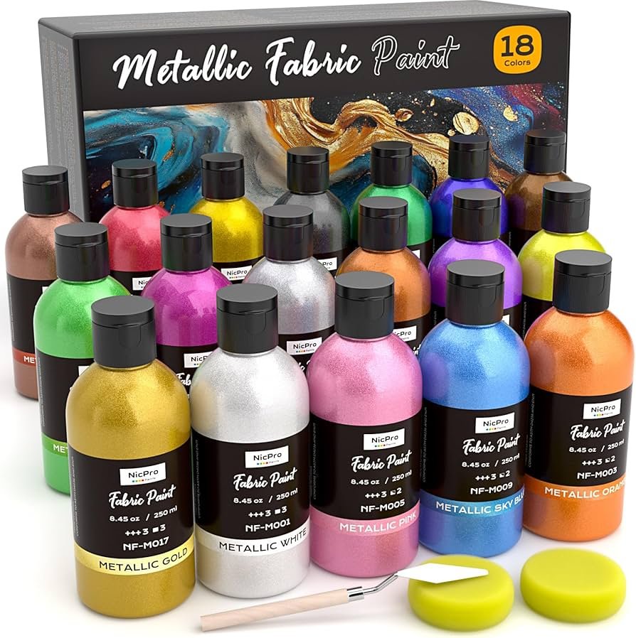 Metallic Acrylic Textile Paint Collection