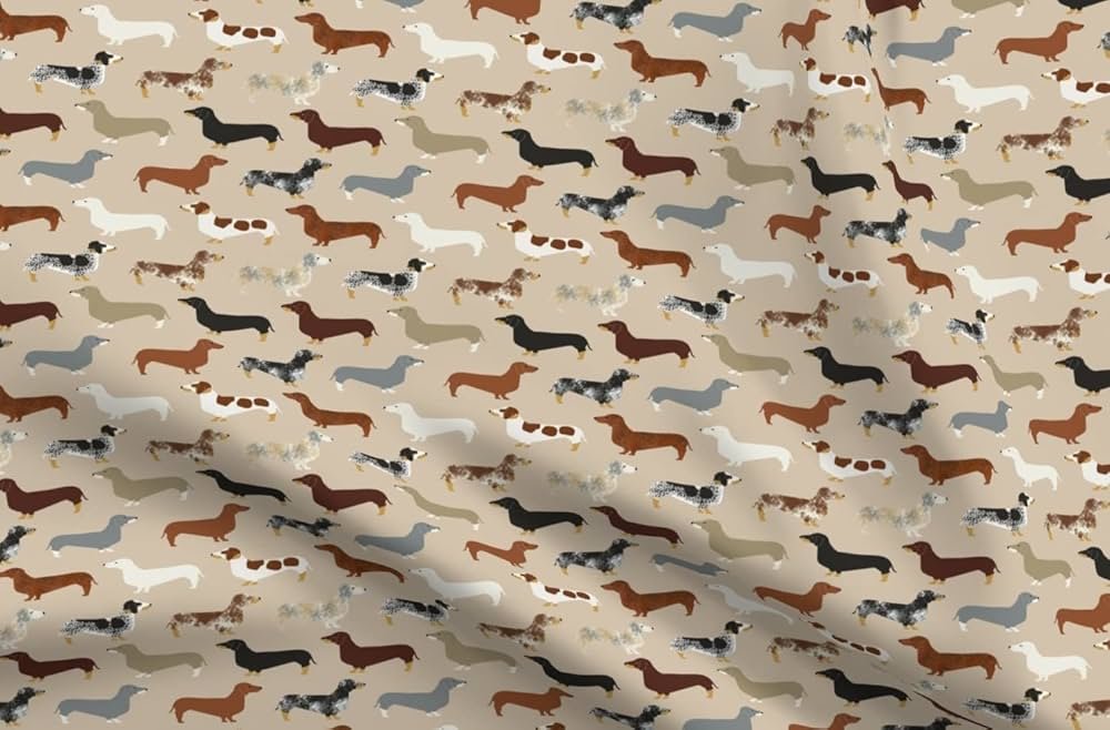 Minky Dachshund Baby Fabric