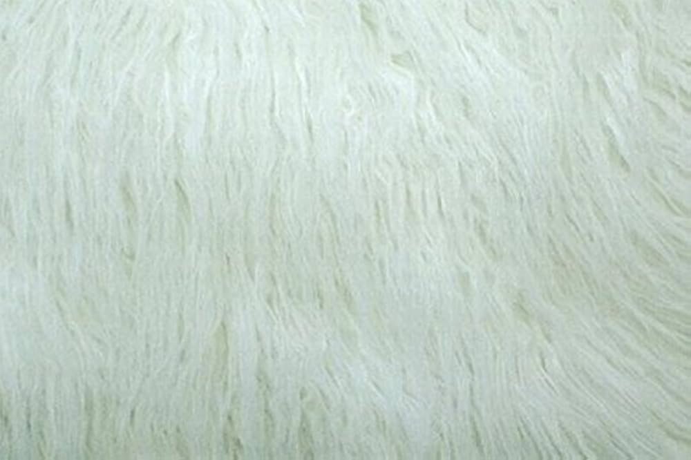 Mongolian Style White Fur Fabric