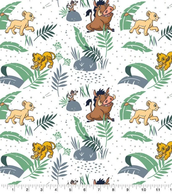 Simba and Friends Cotton Fabric