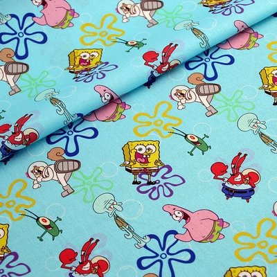SpongeBob SquarePants Character Medley Cotton Fabric