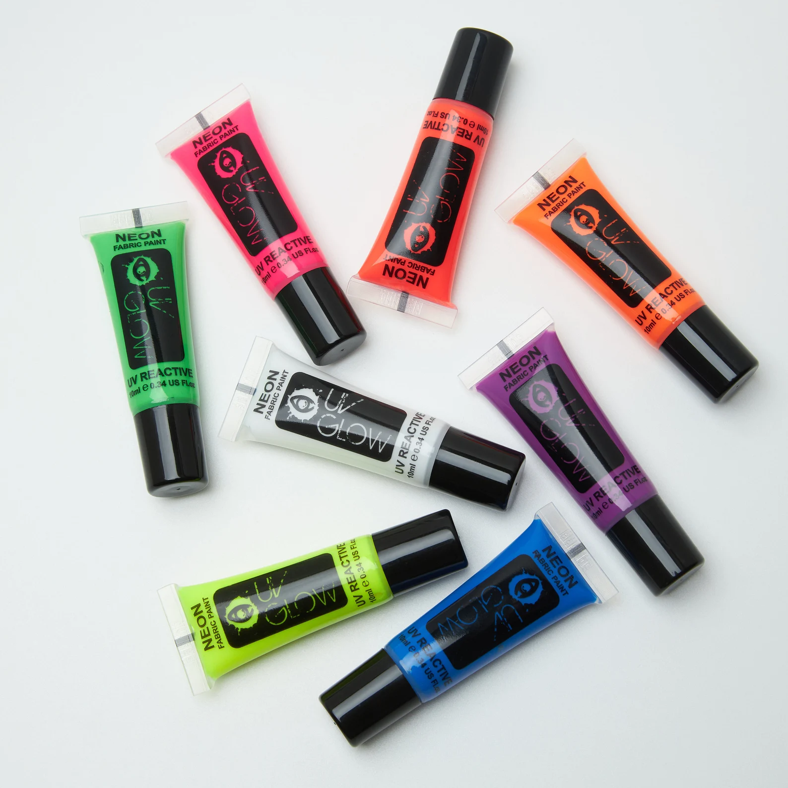 Ultra Bright Neon Fabric Paint Set