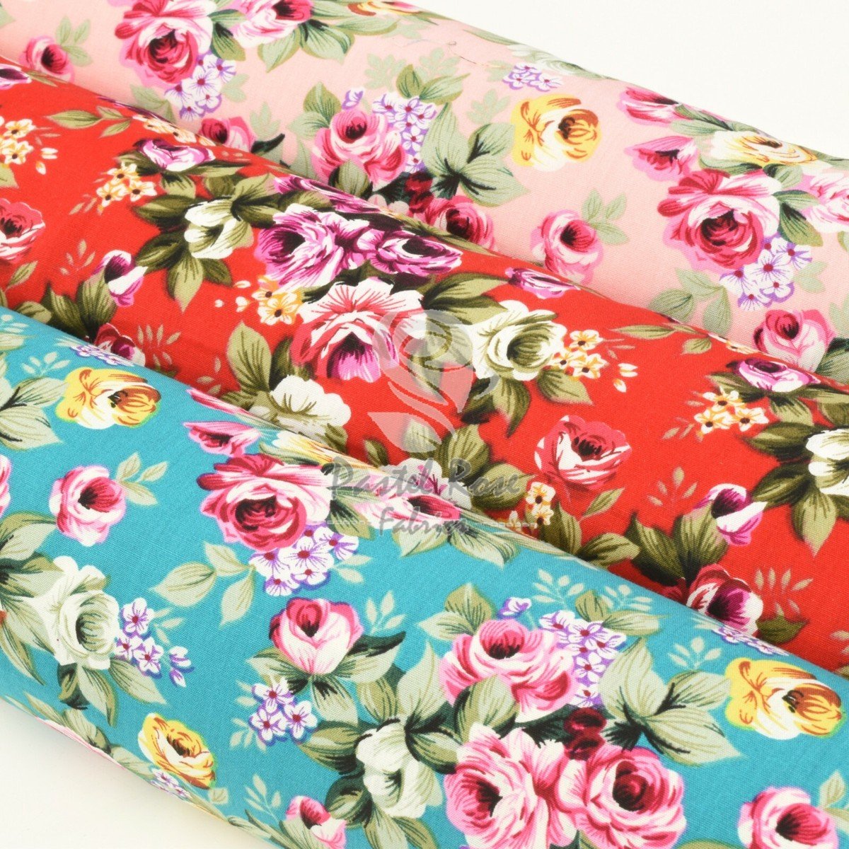 Vintage Rose Silk Floral Fabric